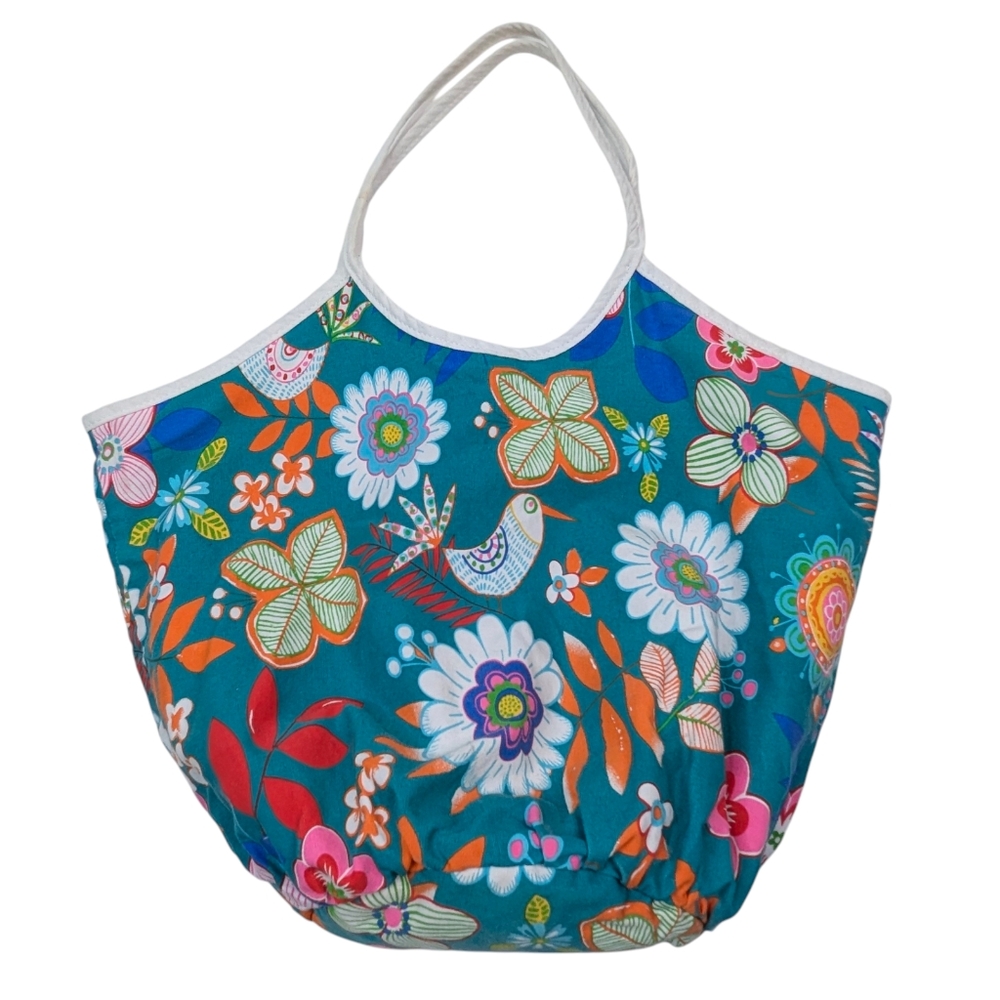 Reversible Bag Shopping Farmers Market Festival Beach Pool Party Tote Fun Colors